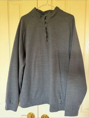 ZELOS Men's Dark Gray Heather Quarter-Zip Pullover